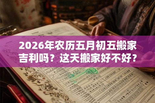 2026年农历五月初五搬家吉利吗？这天搬家好不好？