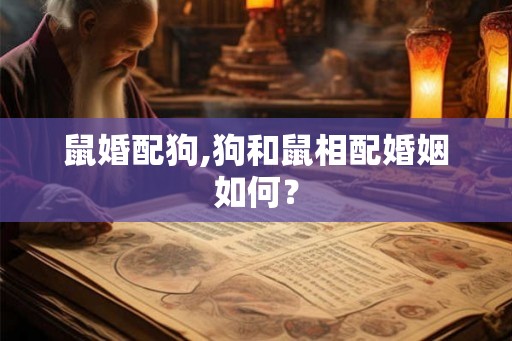 鼠婚配狗,狗和鼠相配婚姻如何？