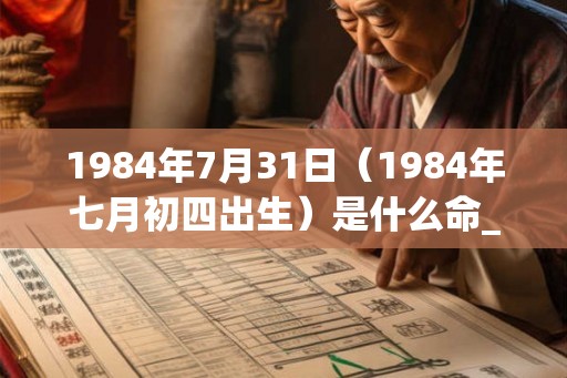 1984年7月31日（1984年七月初四出生）是什么命_命运如何