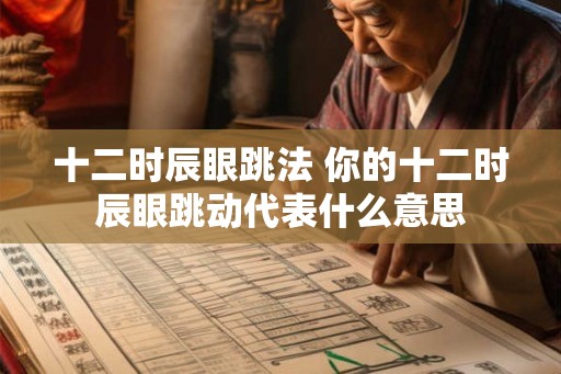 十二时辰眼跳法 你的十二时辰眼跳动代表什么意思 十二时辰眼跳法 你的十二时辰眼跳动代表什么意思