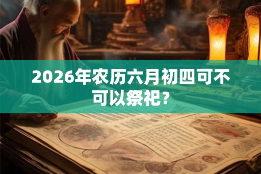 2026年农历六月初四可不可以祭祀？