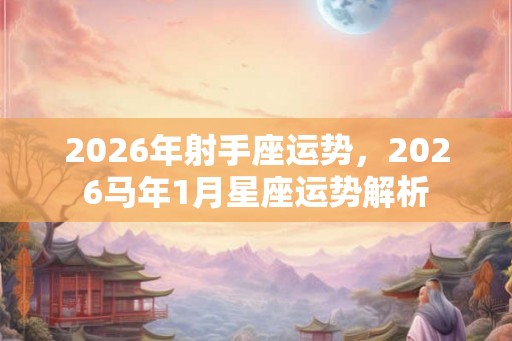2026年射手座运势，2026马年1月星座运势解析