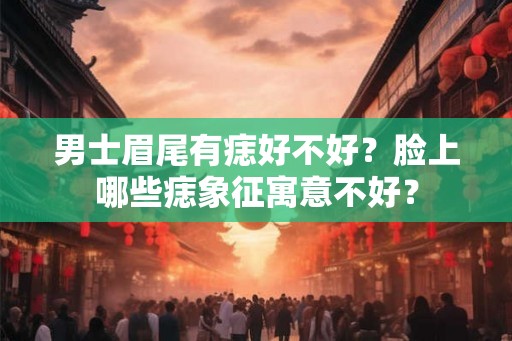 男士眉尾有痣好不好?脸上哪些痣象征寓意不好? 男士眉尾有痣好不好?脸上哪些痣象征寓意不好?