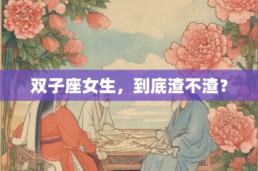 双子座女生，到底渣不渣？