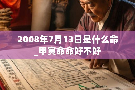 2008年7月13日是什么命_甲寅命命好不好