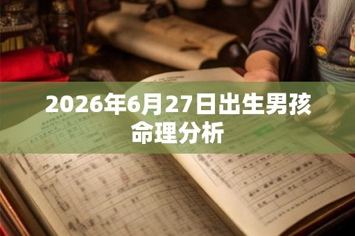 2026年6月27日出生男孩命理分析