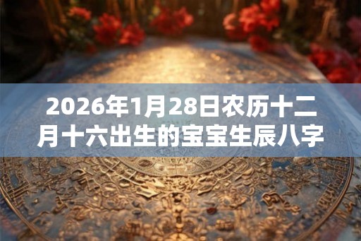 2026年1月28日农历十二月十六出生的宝宝生辰八字是什么 2026年1月28日农历十二月十六出生的宝宝生辰八字是什么