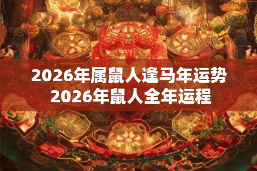 2026年属鼠人逢马年运势 2026年鼠人全年运程