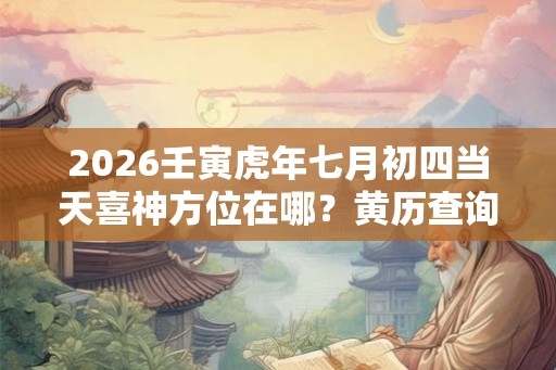 2026壬寅虎年七月初四当天喜神方位在哪？黄历查询