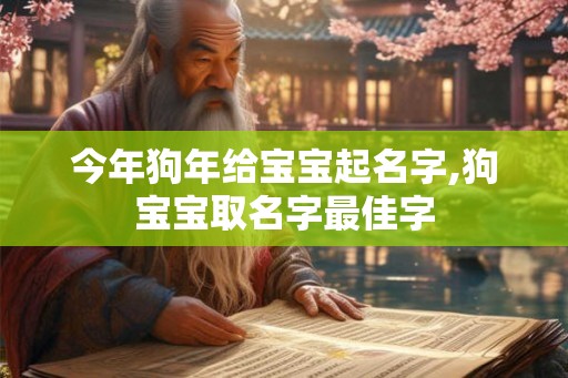 今年狗年给宝宝起名字,狗宝宝取名字最佳字