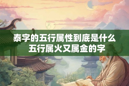泰字的五行属性到底是什么 五行属火又属金的字 泰字的五行属性到底是什么 五行属火又属金的字