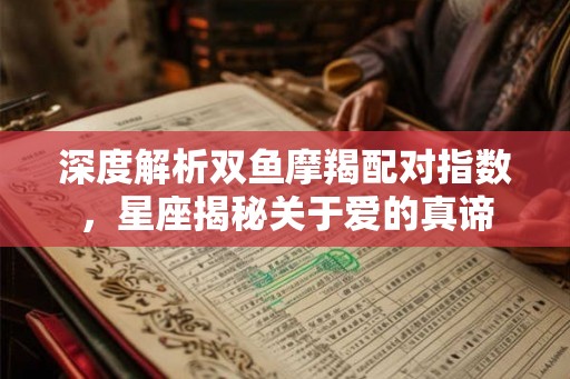 深度解析双鱼摩羯配对指数，星座揭秘关于爱的真谛