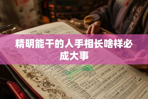 精明能干的人手相长啥样必成大事 精明能干的人手相长啥样必成大事