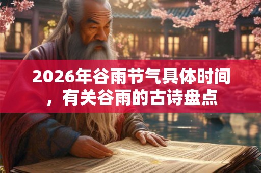 2026年谷雨节气具体时间，有关谷雨的古诗盘点