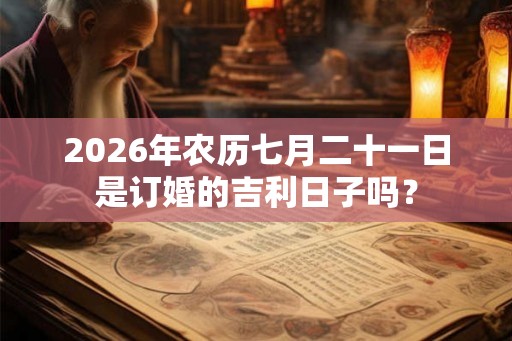 2026年农历七月二十一日是订婚的吉利日子吗？