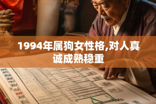 1994年属狗女性格,对人真诚成熟稳重