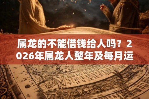 属龙的不能借钱给人吗？2026年属龙人整年及每月运势详解