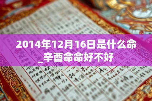 2014年12月16日是什么命_辛酉命命好不好