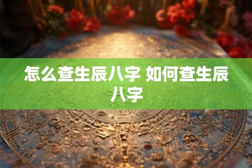 怎么查生辰八字 如何查生辰八字