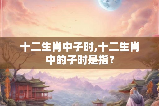 十二生肖中子时,十二生肖中的子时是指？