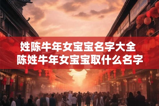 姓陈牛年女宝宝名字大全 陈姓牛年女宝宝取什么名字好