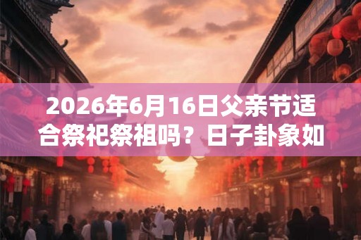 2026年6月16日父亲节适合祭祀祭祖吗？日子卦象如何？