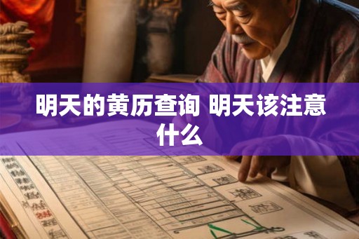 明天的黄历查询 明天该注意什么