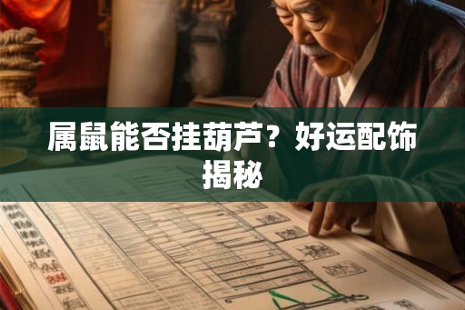 属鼠能否挂葫芦？好运配饰揭秘