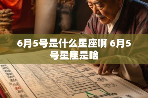 6月5号是什么星座啊 6月5号星座是啥