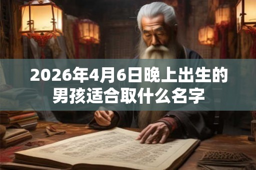 2026年4月6日晚上出生的男孩适合取什么名字 2026年4月6日晚上出生的男孩适合取什么名字