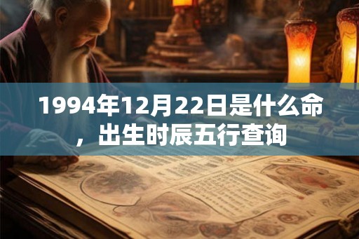 1994年12月22日是什么命,出生时辰五行查询 1994年12月22日是什么命,出生时辰五行查询