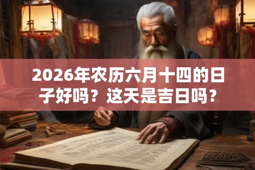 2026年农历六月十四的日子好吗？这天是吉日吗？
