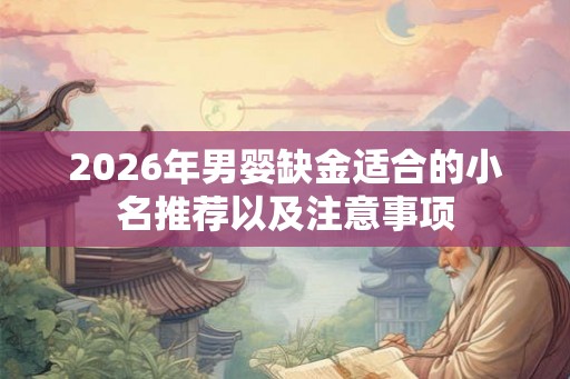 2026年男婴缺金适合的小名推荐以及注意事项