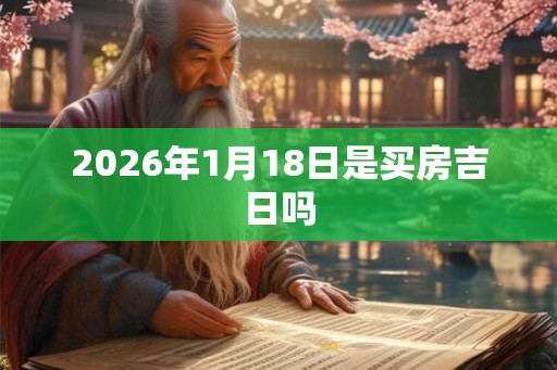 2026年1月18日是买房吉日吗