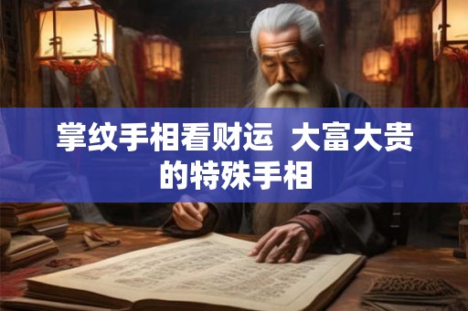 掌纹手相看财运  大富大贵的特殊手相