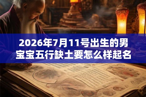 2026年7月11号出生的男宝宝五行缺土要怎么样起名字
