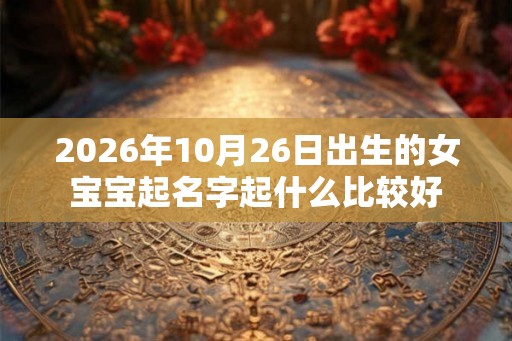 2026年10月26日出生的女宝宝起名字起什么比较好