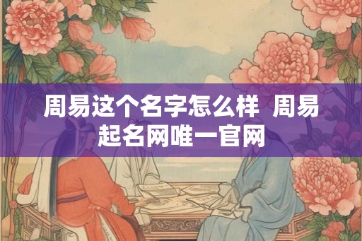 周易这个名字怎么样  周易起名网唯一官网