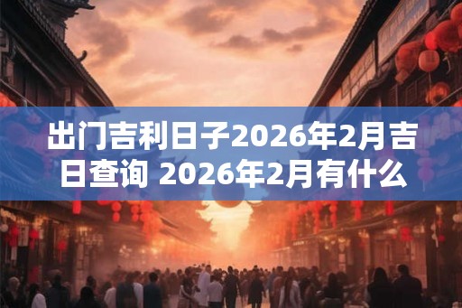 出门吉利日子2026年2月吉日查询 2026年2月有什么出行吉日查询