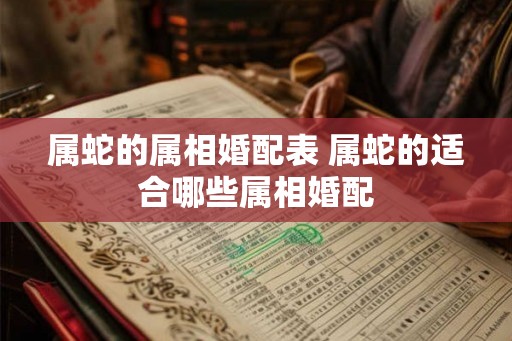 属蛇的属相婚配表 属蛇的适合哪些属相婚配