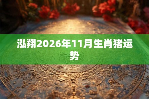 泓翔2026年11月生肖猪运势