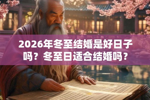 2026年冬至结婚是好日子吗？冬至日适合结婚吗？