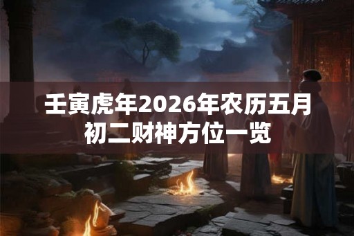 壬寅虎年2026年农历五月初二财神方位一览