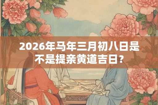 2026年马年三月初八日是不是提亲黄道吉日？