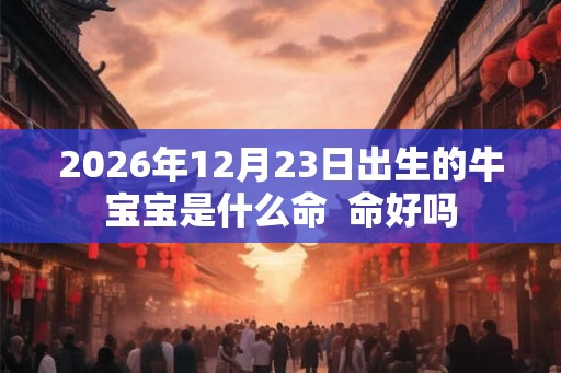2026年12月23日出生的牛宝宝是什么命  命好吗