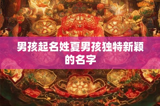 男孩起名姓夏男孩独特新颖的名字