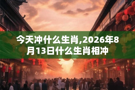 今天冲什么生肖,2026年8月13日什么生肖相冲