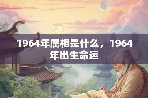 1964年属相是什么，1964年出生命运