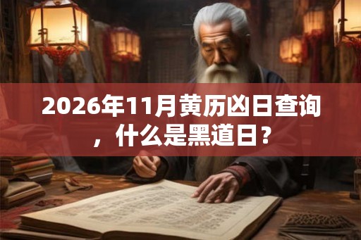 2026年11月黄历凶日查询，什么是黑道日？