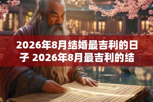 2026年8月结婚最吉利的日子 2026年8月最吉利的结婚日 2026年8月结婚最吉利的日子 2026年8月最吉利的结婚日